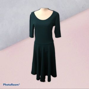 Dark Green, Textured LLR M Dress